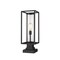 Z-Lite Dunbroch 1 Light Outdoor Pier Mounted Fixture, Black & Clear 584PHMS-SQPM-BK - alternate 1